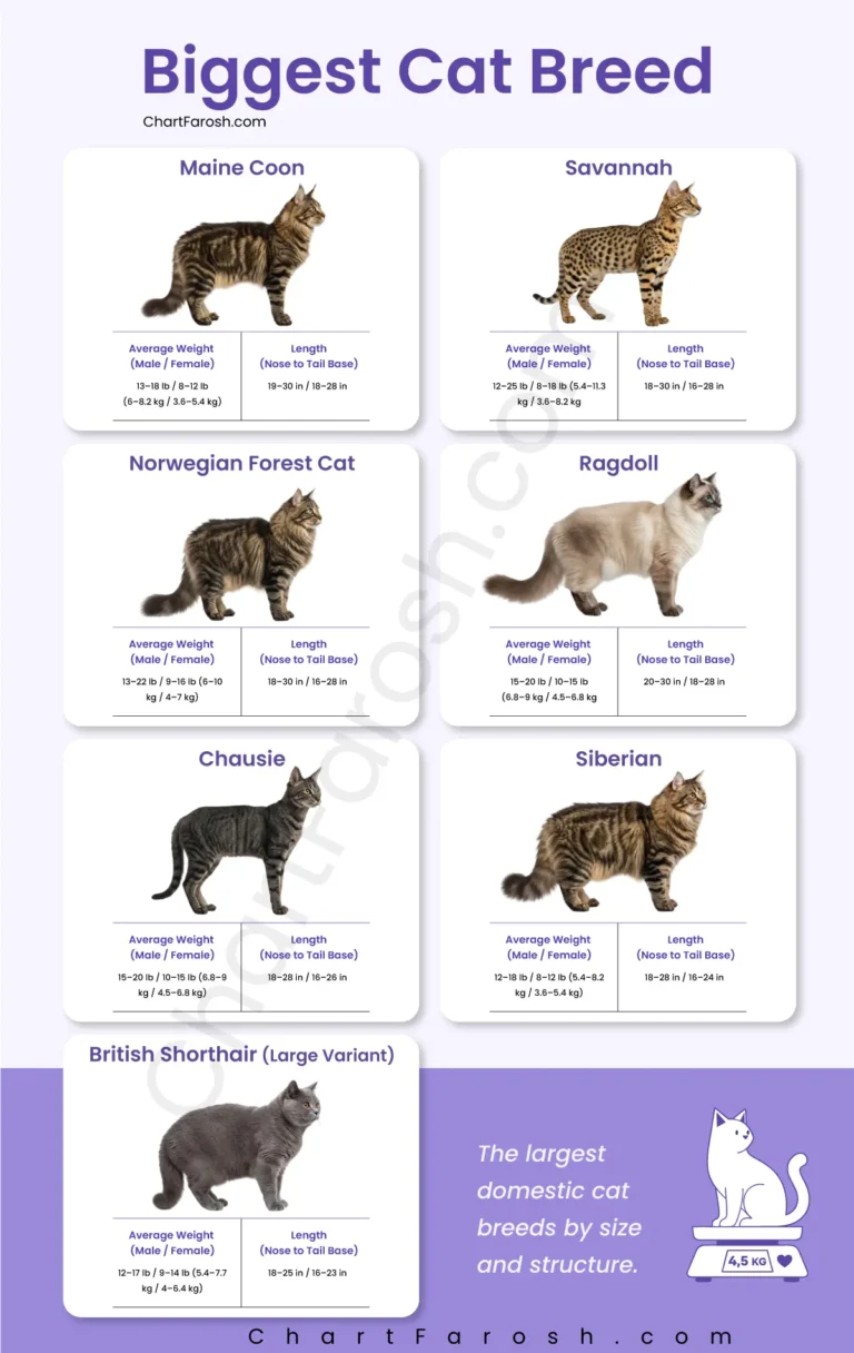 Largest Domestic Cat Breeds Name with Pictures