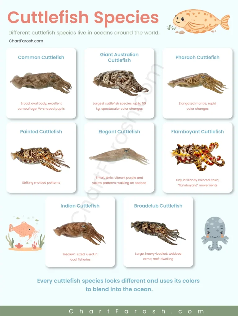 Types of cuttlefish with pictures