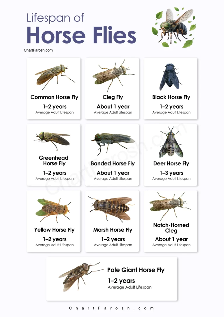 horse-flies-lifespan chart