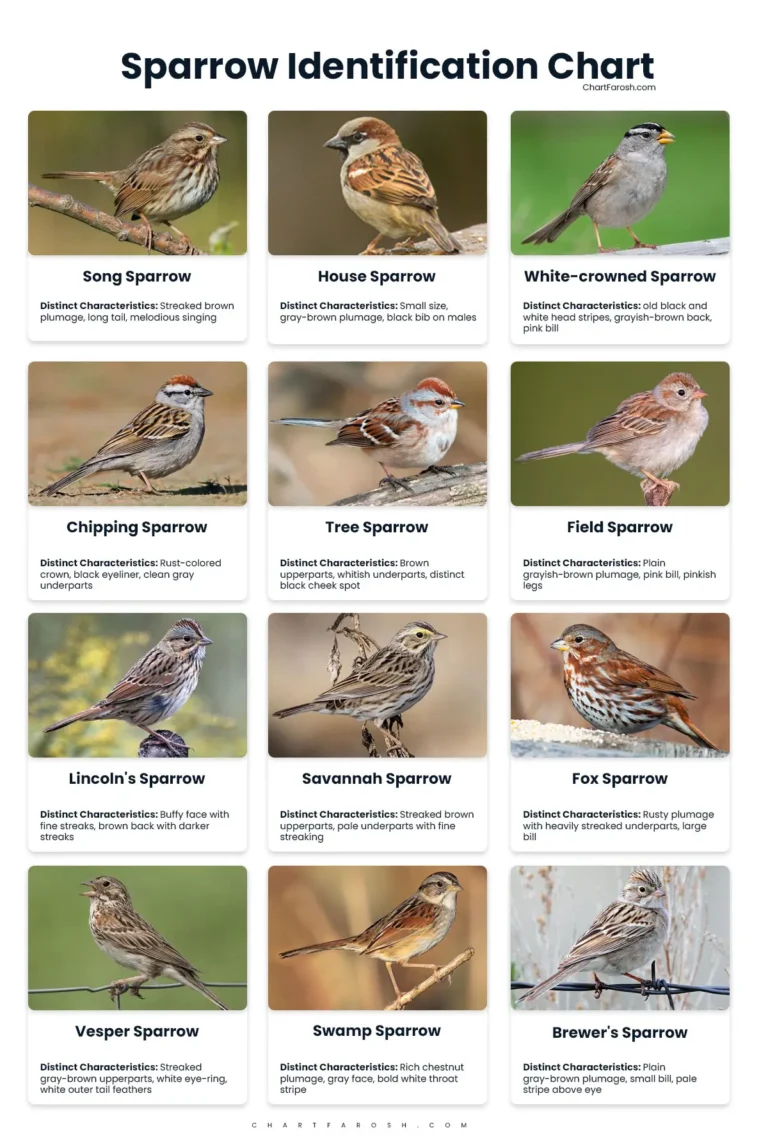 sparrow identification chart